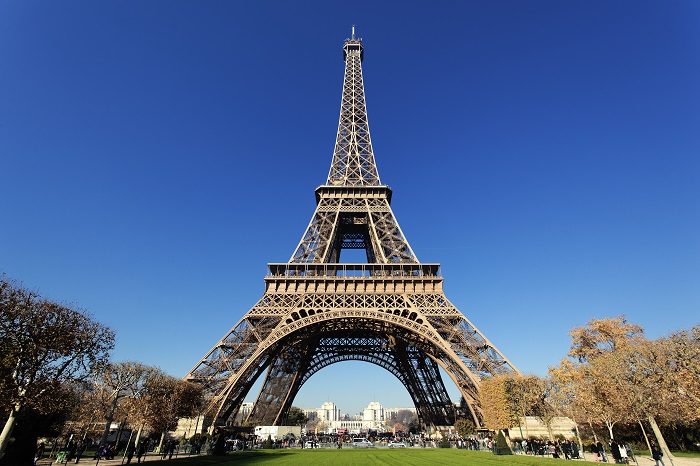 Famous Eiffel tower in Paris with gorgeous colors